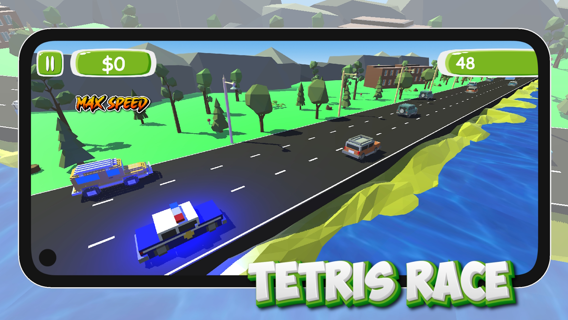 Highway Race: Voxel скачать бесплатно Аркады на Android из каталога RuStore  от ARW Games