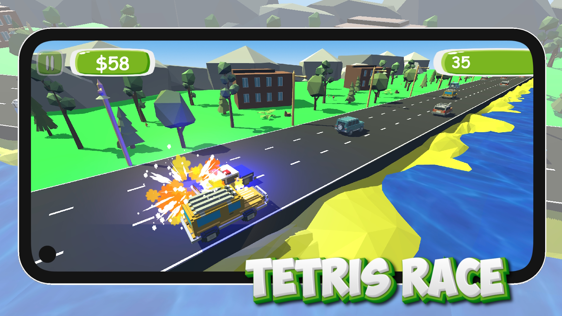 Highway Race: Voxel скачать бесплатно Аркады на Android из каталога RuStore  от ARW Games