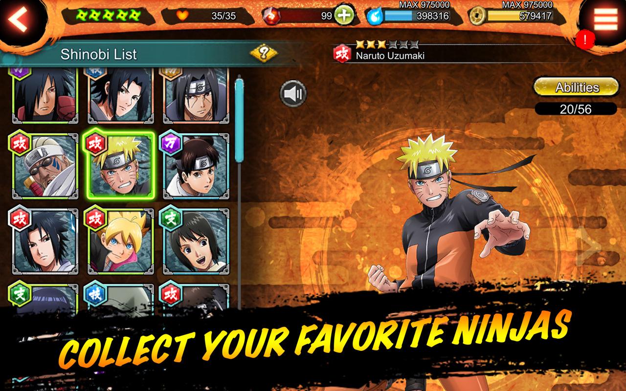 NARUTO X BORUTO NINJA VOLTAGE скачать бесплатно Экшен на Android из  каталога RuStore от Bandai Namco Entertainment Inc.