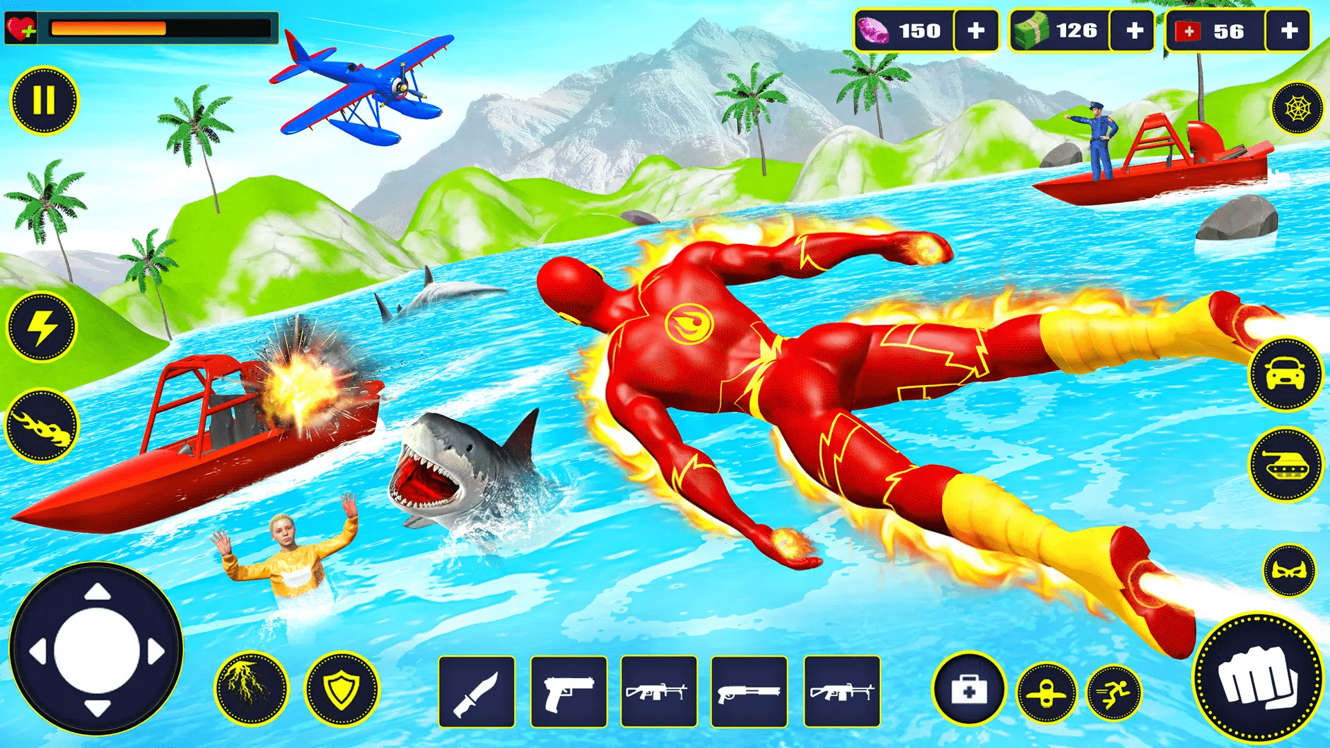 Fire Hero Robot Rescue Mission скачать бесплатно Симуляторы на Android из  каталога RuStore от Big Baller Studios