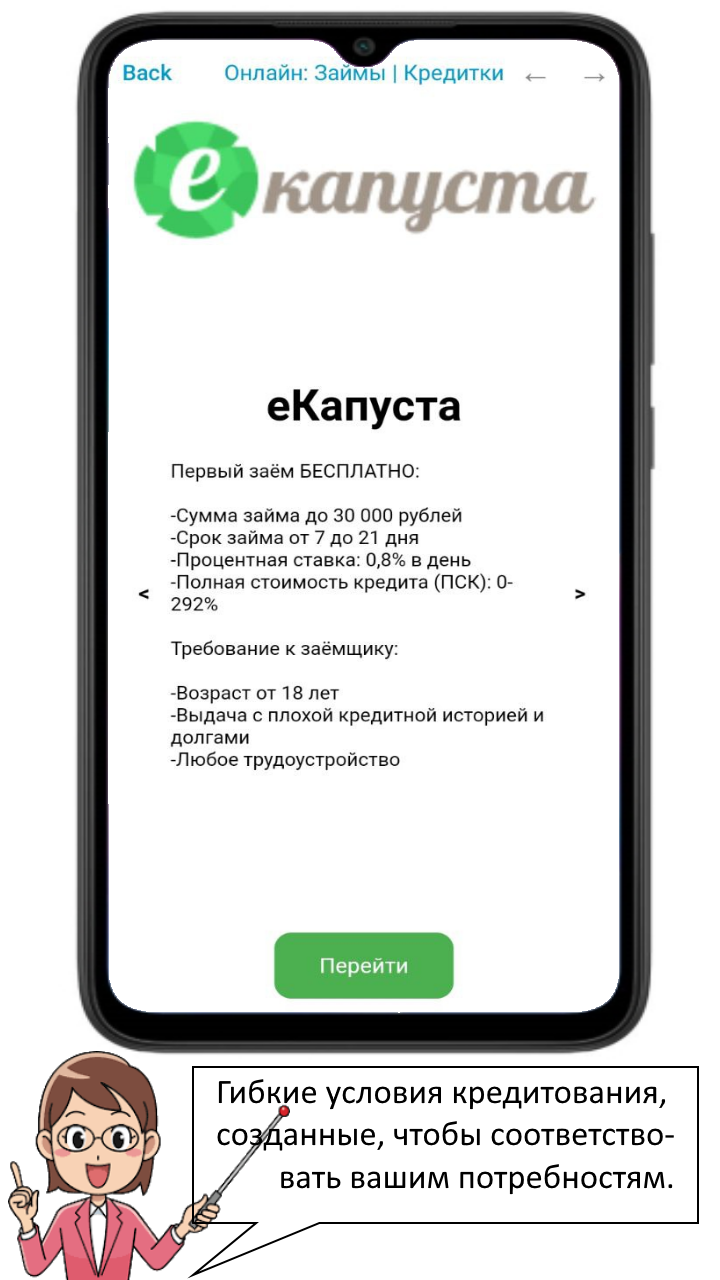 Онлайн Займы Кредиты Кредитки - История МФО скачать бесплатно Финансы на  Android из каталога RuStore от Gleb Fisher