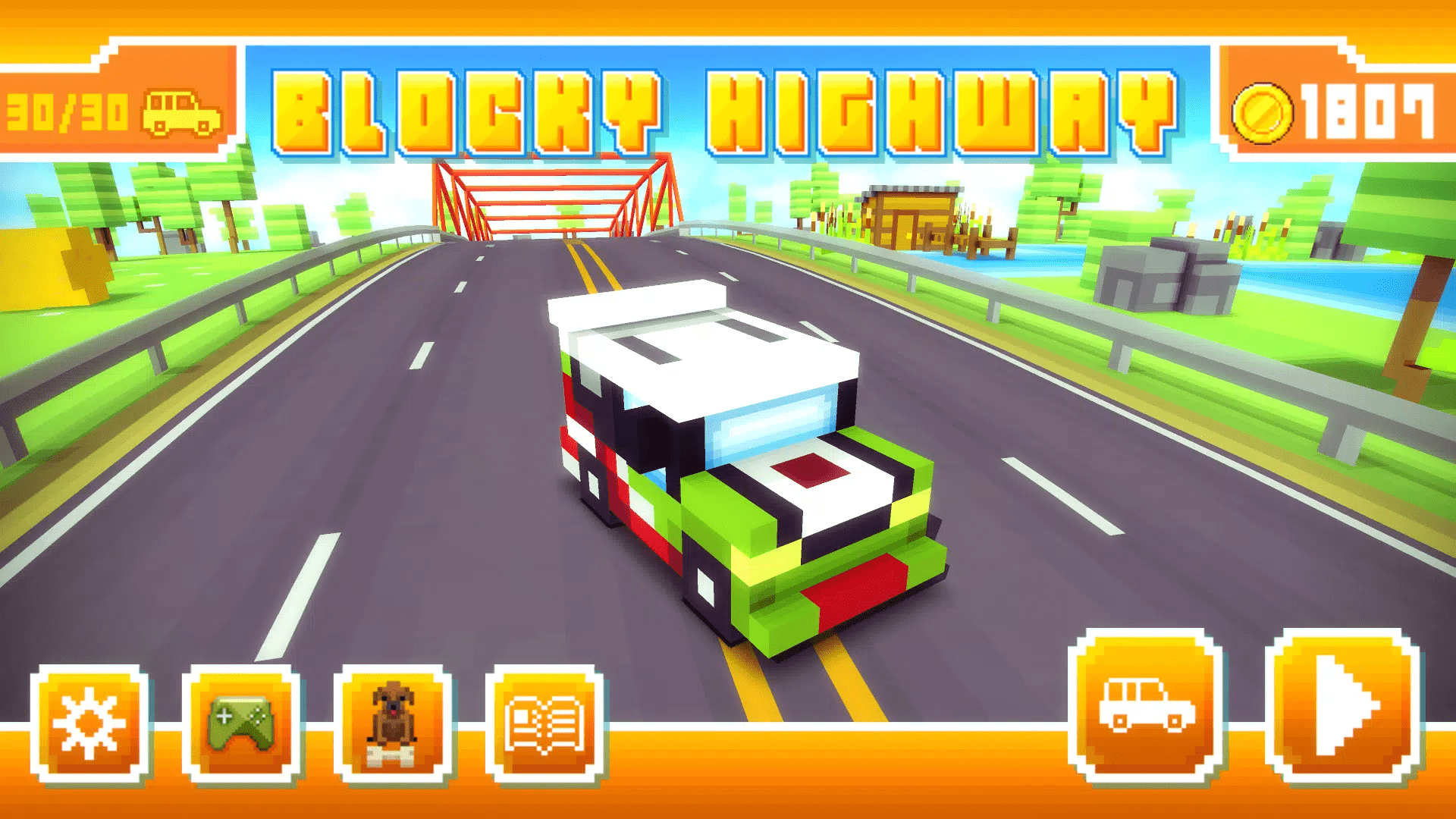 Blocky Highway: Traffic Racing скачать бесплатно Детские на Android из  каталога RuStore от DogByte Games