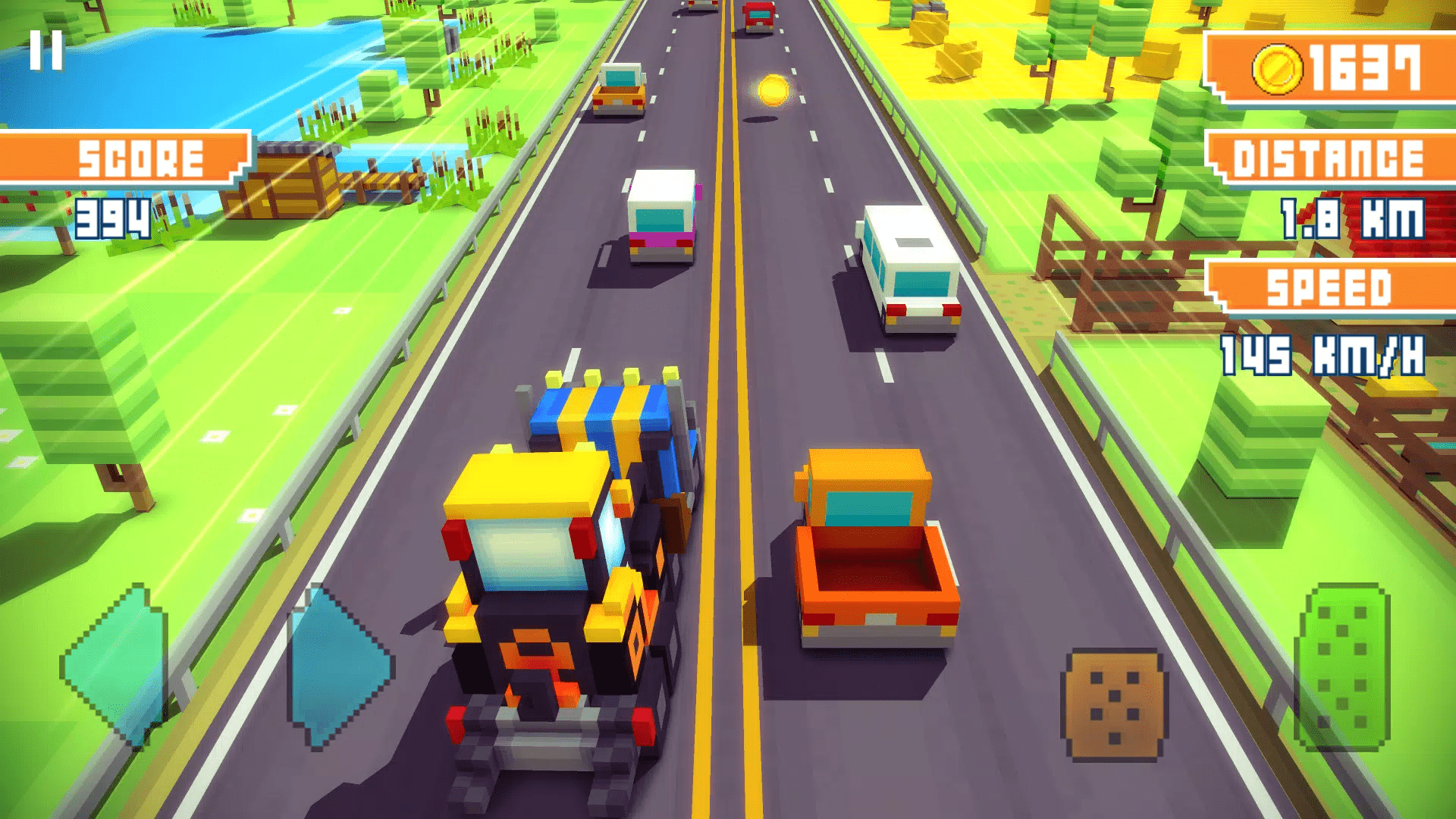 Blocky Highway: Traffic Racing скачать бесплатно Детские на Android из  каталога RuStore от DogByte Games