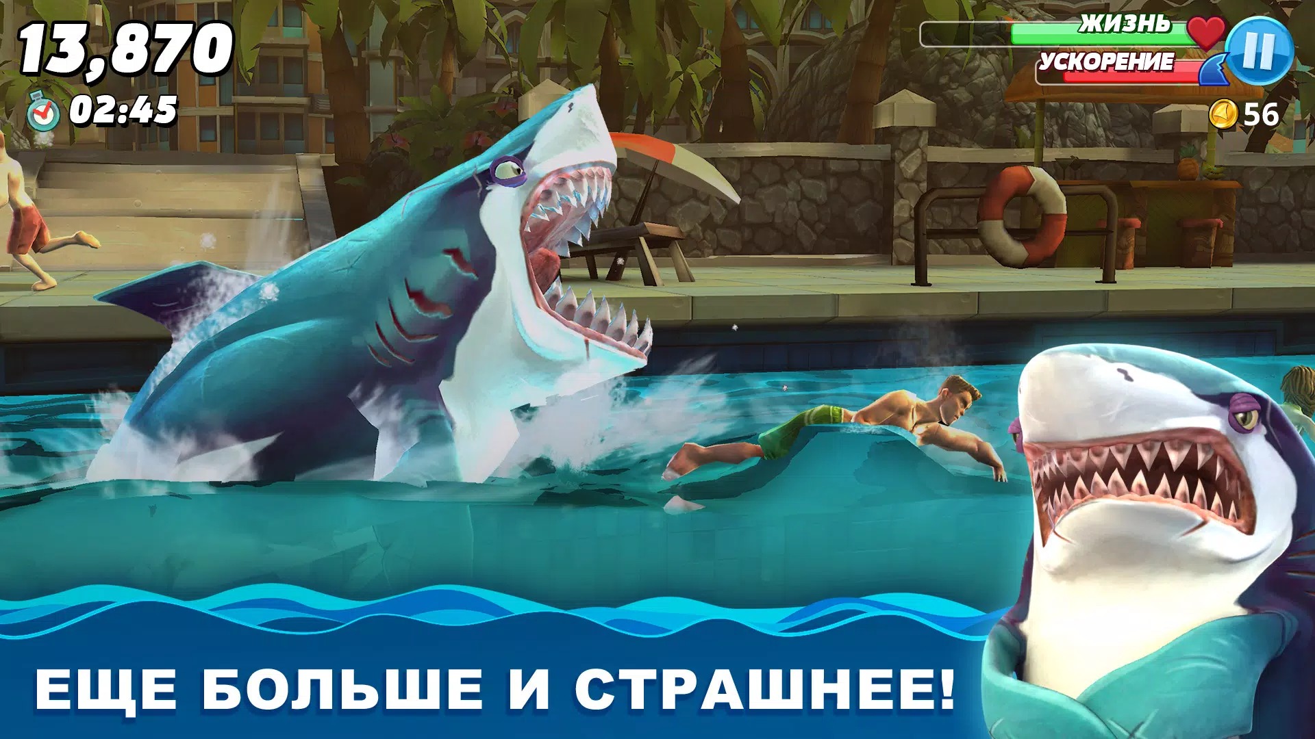 Hungry Shark World скачать бесплатно Аркады на Android из каталога RuStore  от Ubisoft Entertainment