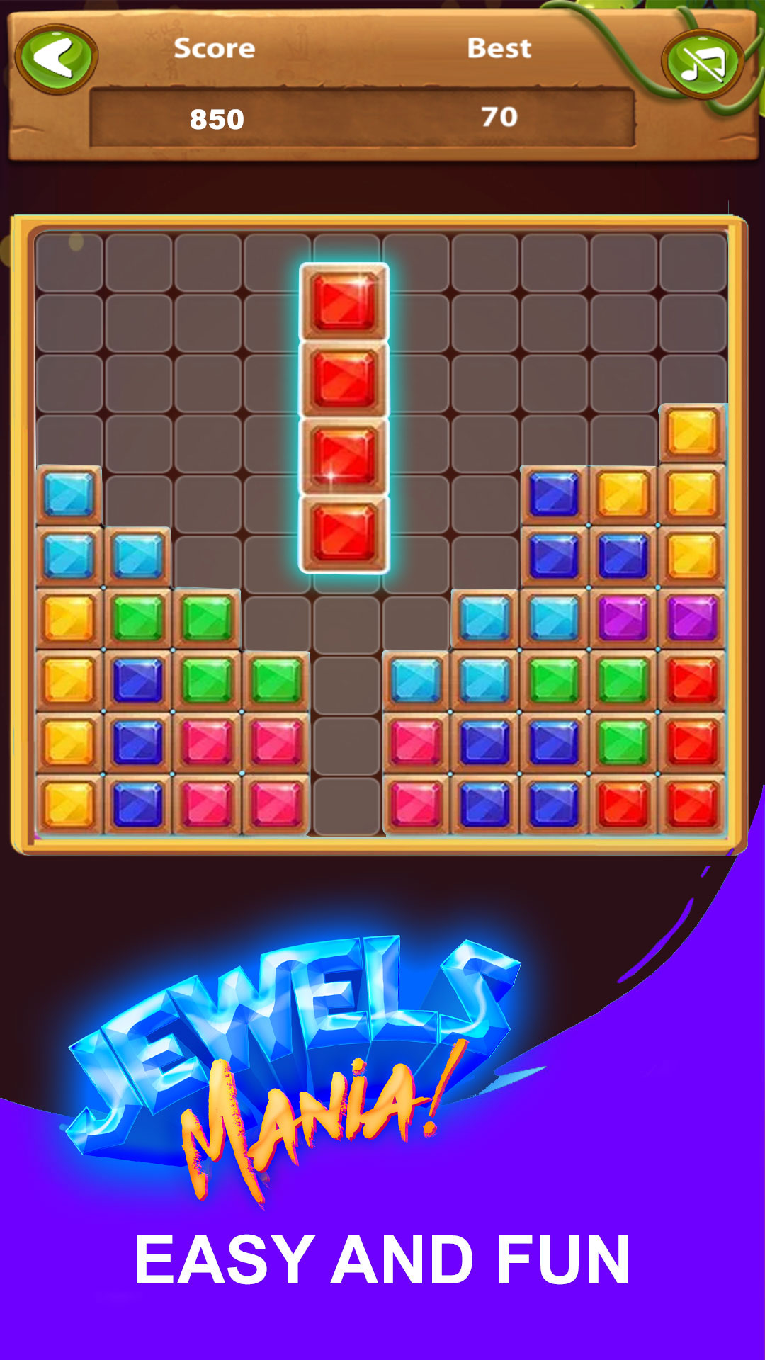 Jewels Mania - Classic Block Puzzle Game скачать бесплатно Головоломки на  Android из каталога RuStore от BestAppsStudio