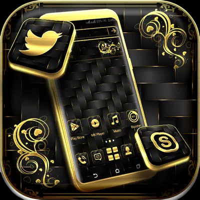Gold Black Theme Launcher — иконка