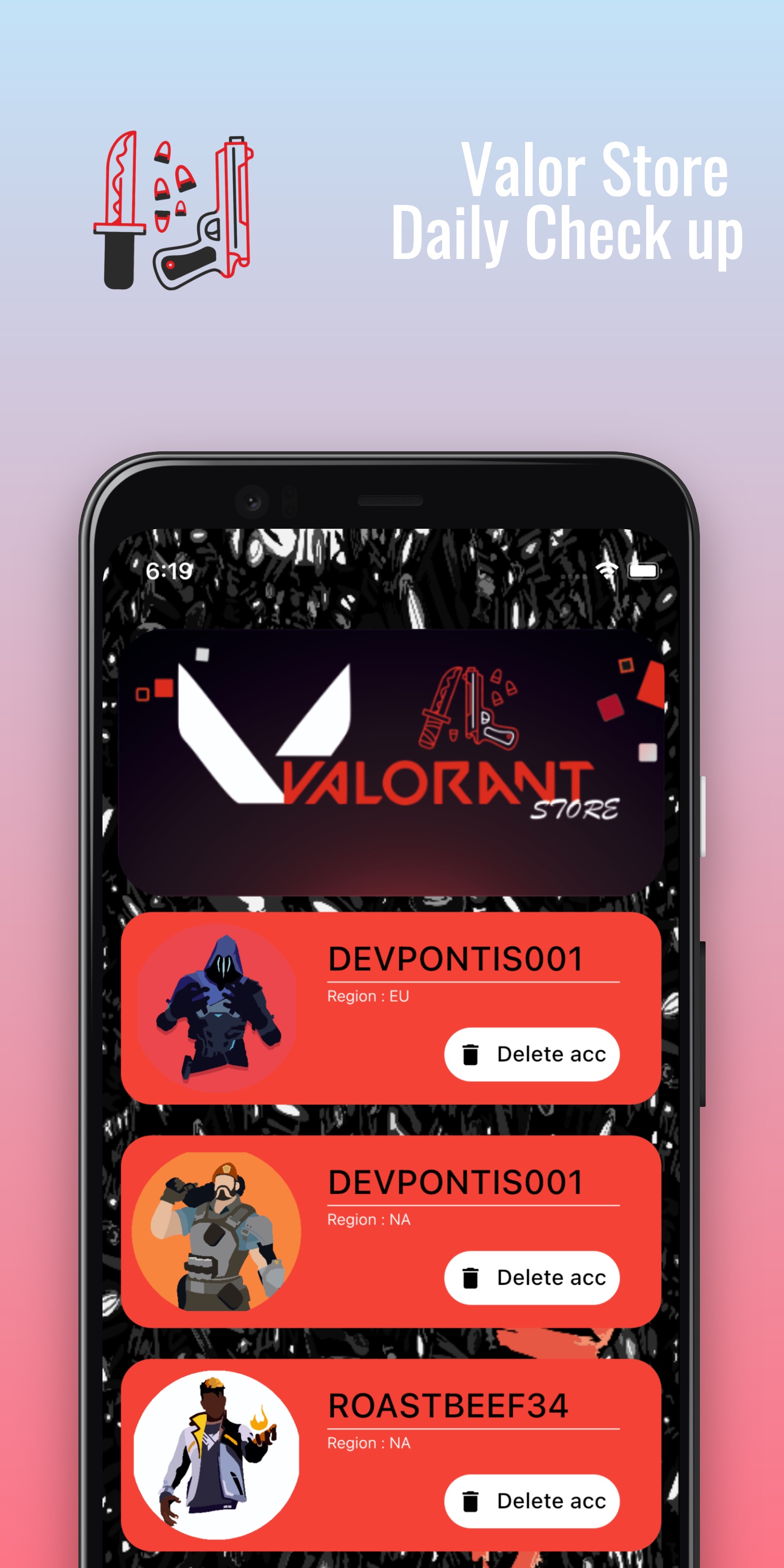 Valor : Valorant Store Checker скачать бесплатно Образ жизни на Android из  каталога RuStore от Ионица Людмила Владимировна