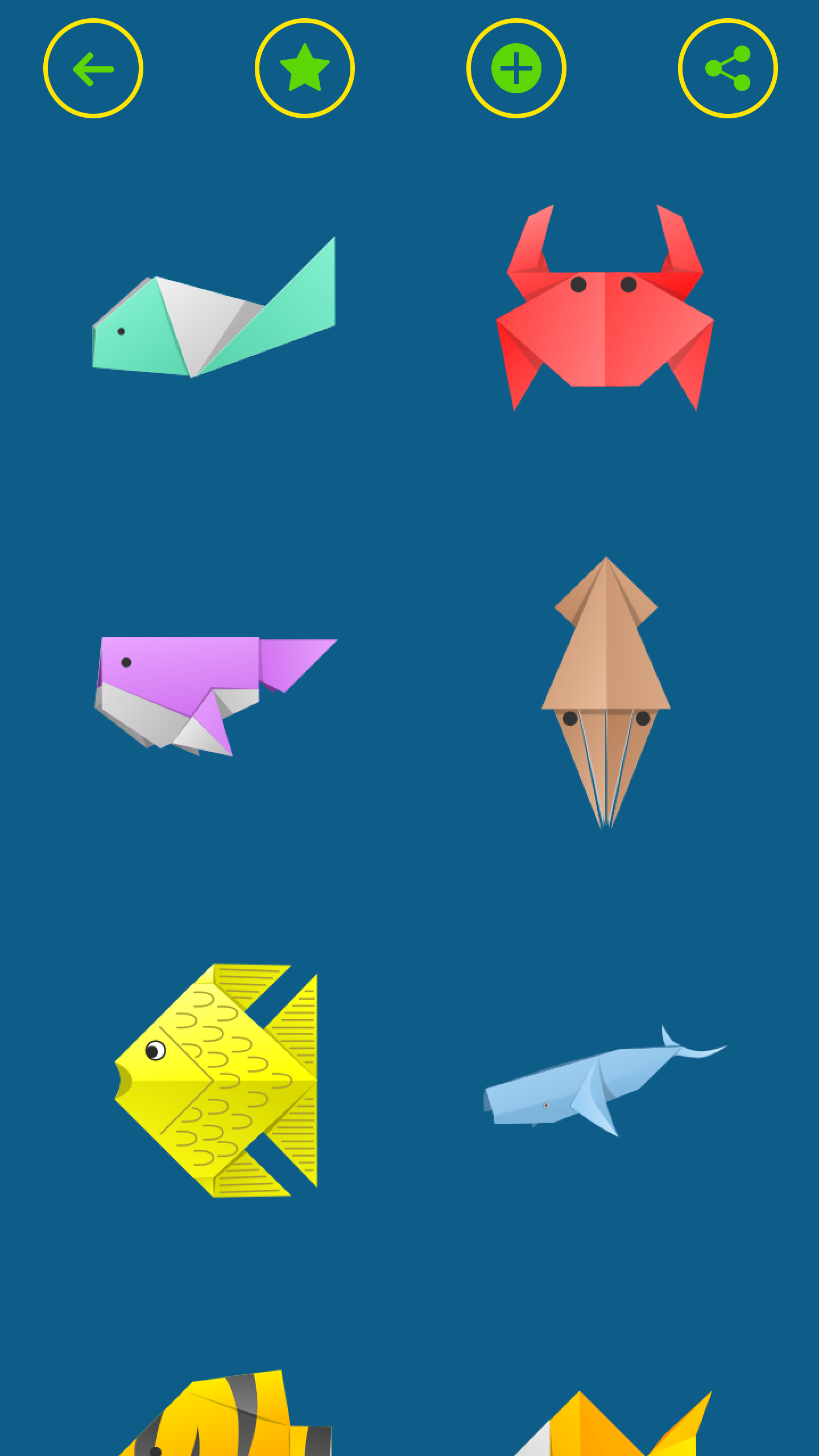 Изображение: Оригами Рыбы и Морские Звери