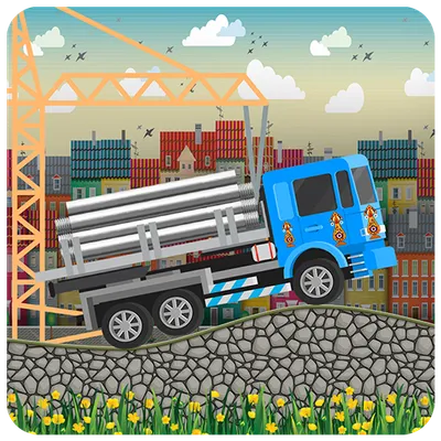 Cargo Mini Trucker Hill: Climb 2D Russian truck