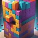 Кубик побег: 3D блок головоломка логотип