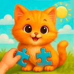 Игры для детей: развивающие пазлы логотип