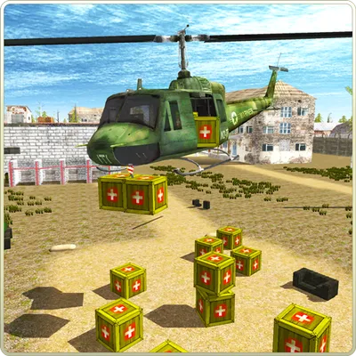 Relief Helicopter Cargo Sim 3D