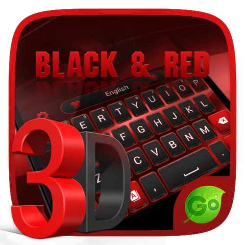 3D Black and Red GO Keyboard Theme — иконка