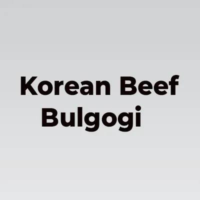 Korean Beef Bulgogi Recipe