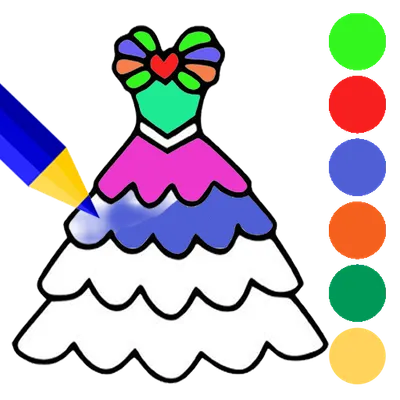 Dress Coloring Book : Dress Toys Coloring