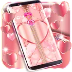 Rose gold lock screen zipper