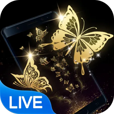 Gold Butterfly Live Wallpaper