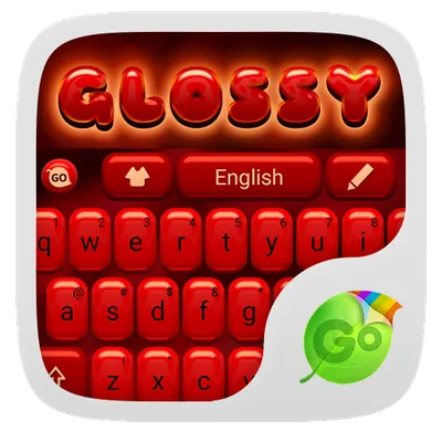 Glossy Red GO Keyboard Theme