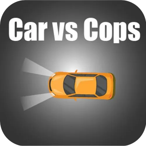 Автомобиль vs полицейский — иконка
