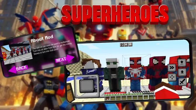 Игра Superheroes Addon Minecraft PE — Утилиты 3,7★ — скачать для ...