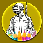 Coloring PUBG MOBILE логотип