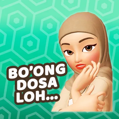 Sticker Hijab Cewek Cantik WAStickerApps 2020