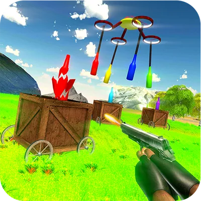 Real Bottle Shoot 3D - Expert Gun Shooting Game