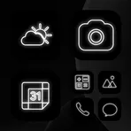 Neon Black White Theme логотип