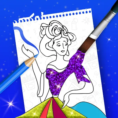 Princess Coloring Book - Princess Drawing