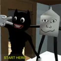 Among Cartoon Cat Night SCP Milkwalker Versus 2 логотип