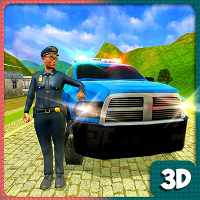 3D cop truck drive simulator