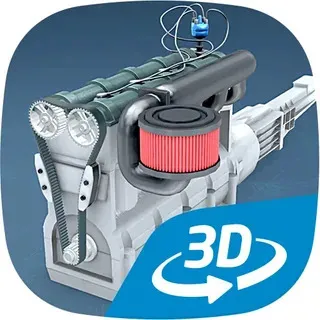 Four-stroke Otto engine 3D