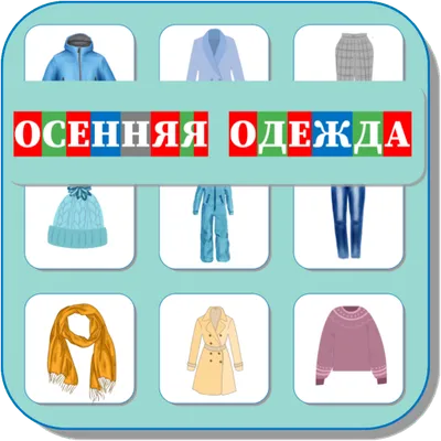 Карточки Логопеда Осенняя Одежда (163)