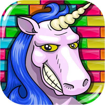 Unicorn and bricks