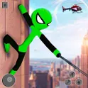 Flying Hero Stickman Rope Hero логотип