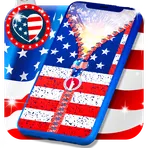 USA flag zipper lock screen логотип