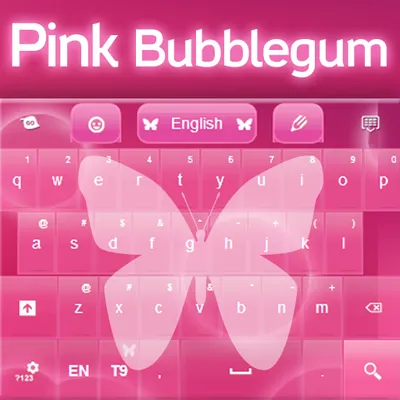 Pink Bubblegum GO Keyboard