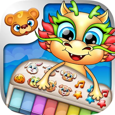 123 Kids Fun DRAGON PIANO Game