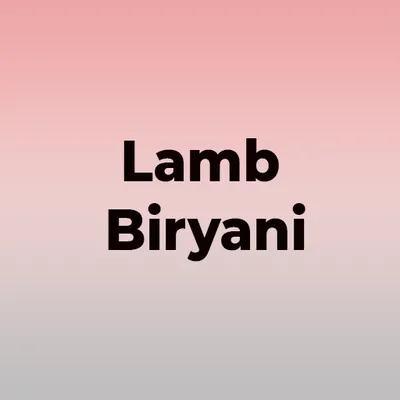 Lamb Biryani