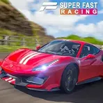 Super Fast гоночный автомобиль логотип