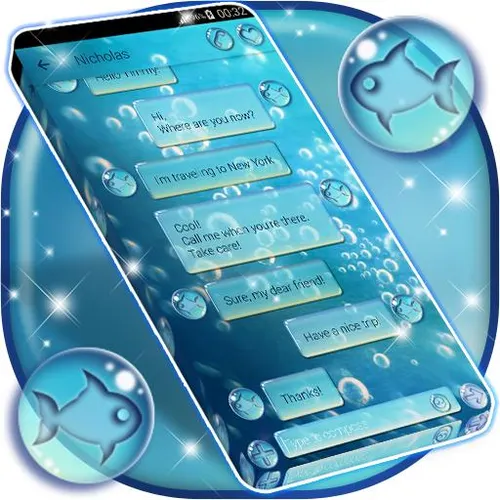 Water Bubbles SMS Theme — иконка