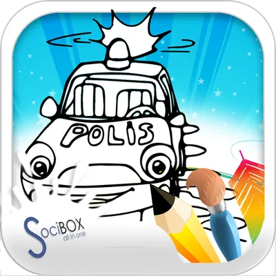 police car coloring book