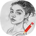 Карандашный рисунок - Pencil Sketch логотип