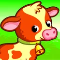 Веселая ферма! Пазлы игры для детей и малышей логотип