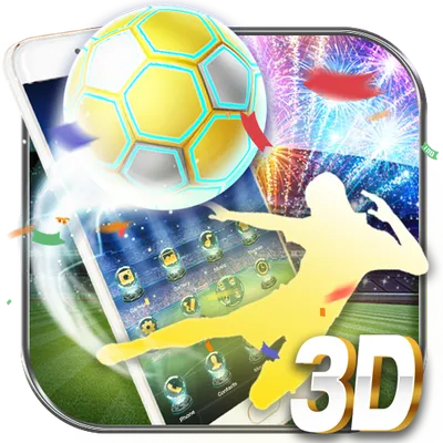 Huge Gold Football 3D Theme