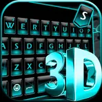 Тема для клавиатуры Blue Neon логотип
