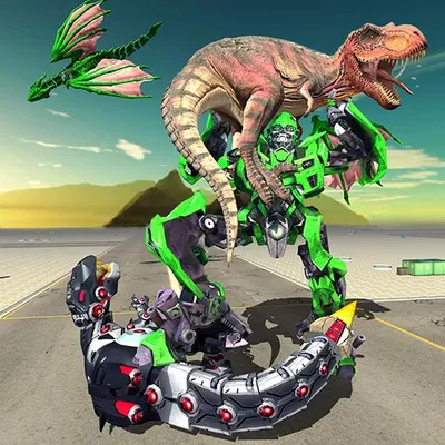 Dragon Robot Transform Game - Dinosaur World Fight