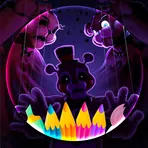 Coloring Freddy Fazbear Five Nights at Freddy's логотип