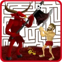 Escape the Minotaur s maze - Free Action Myth Game логотип