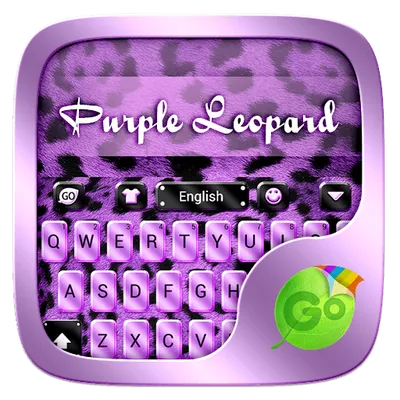 Purple Leopard Keyboard Theme